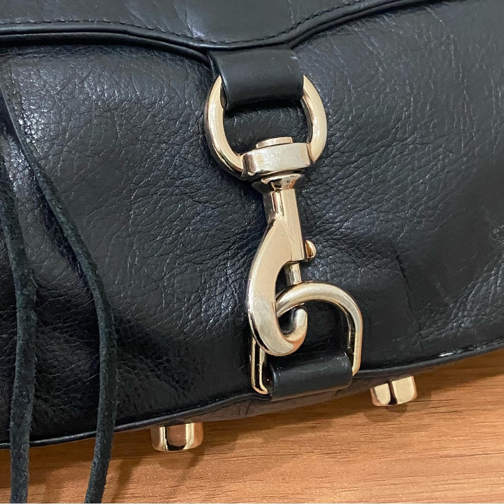 REBECCA MINKOFF Mini MAC Black Leather Crossbody Bag - Picture 4 of 16